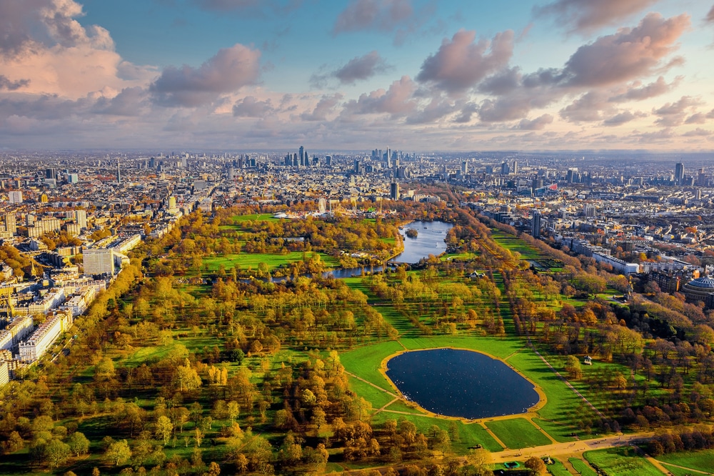 aerial view of hyde park