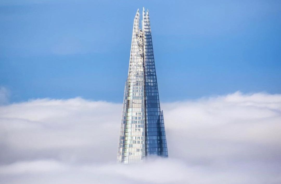 The Shard peaking through the clouds