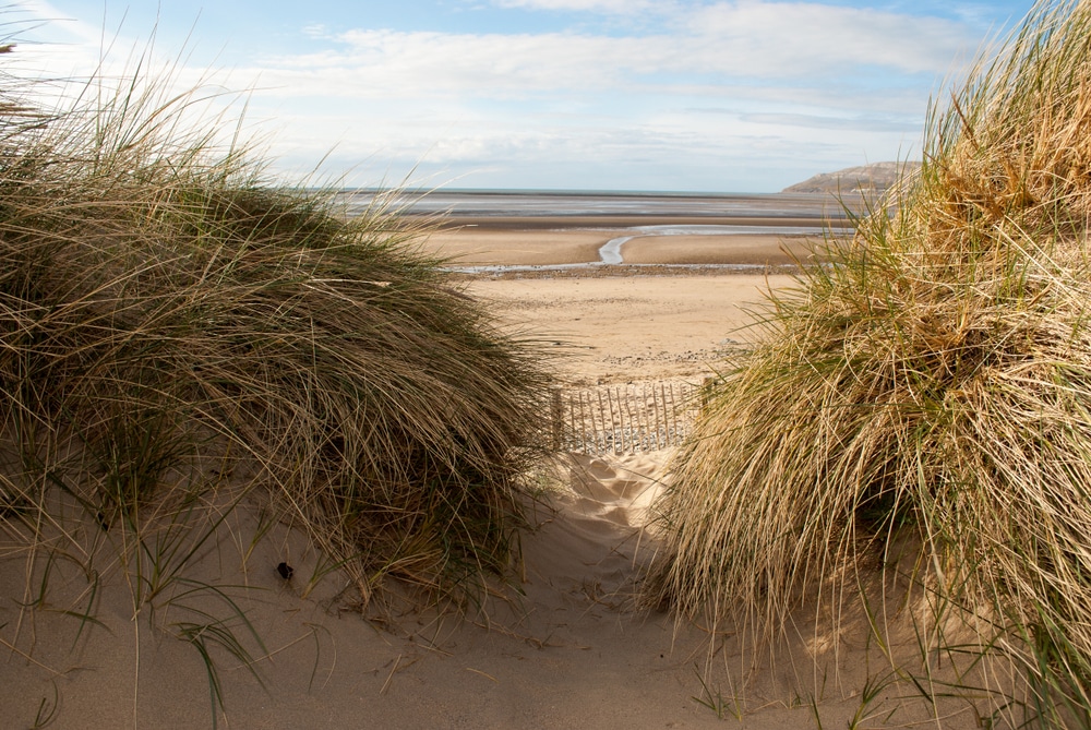 sand dunes at conwy bay