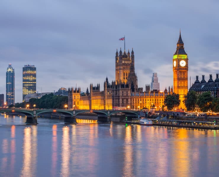 big ben at sunset