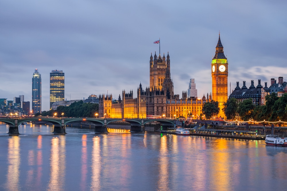 big ben at sunset