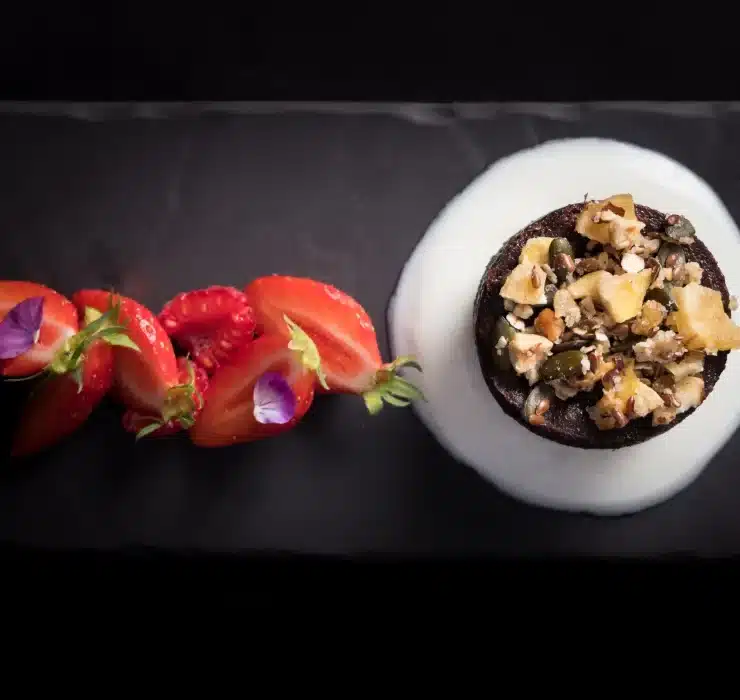 a food dish at dans le noir