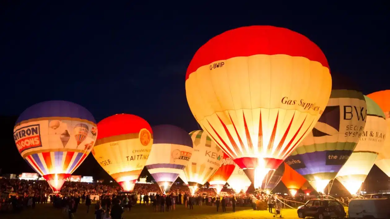 night glow hot air balloon