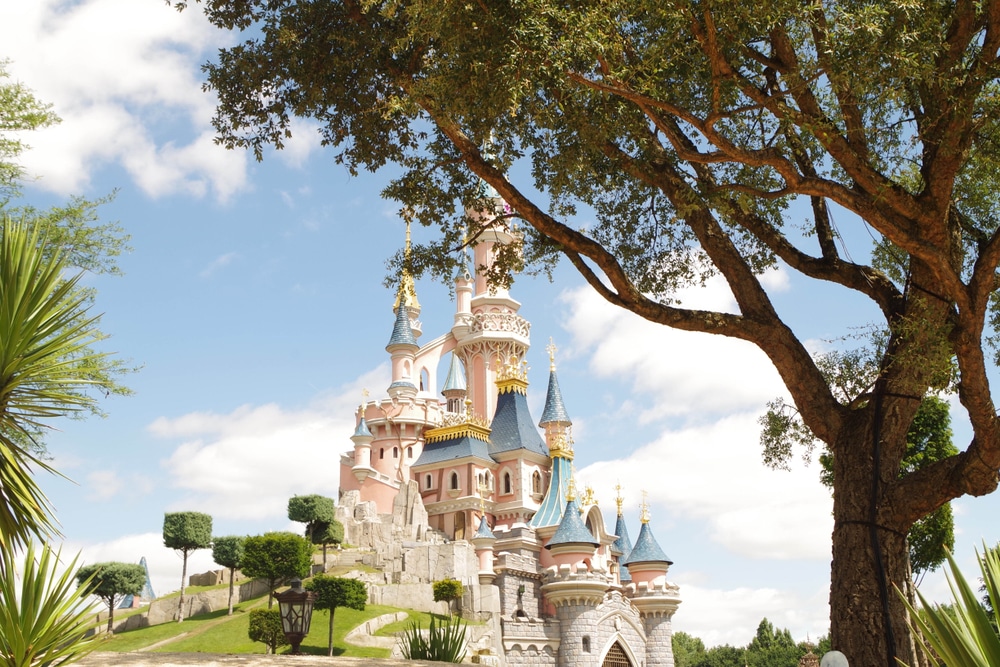 disneyland paris castle from a distance