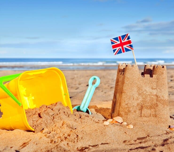 UK beach sandcastle