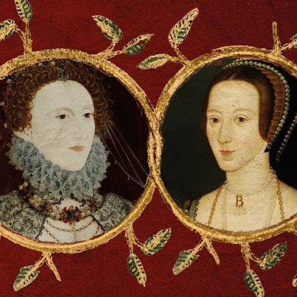 tudor artwork of anne boleyn and elizabeth I
