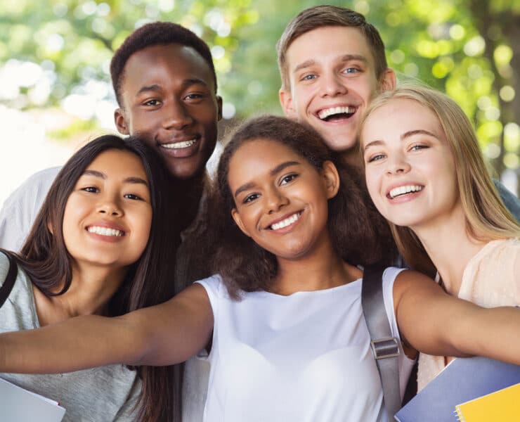 a group of teenagers
