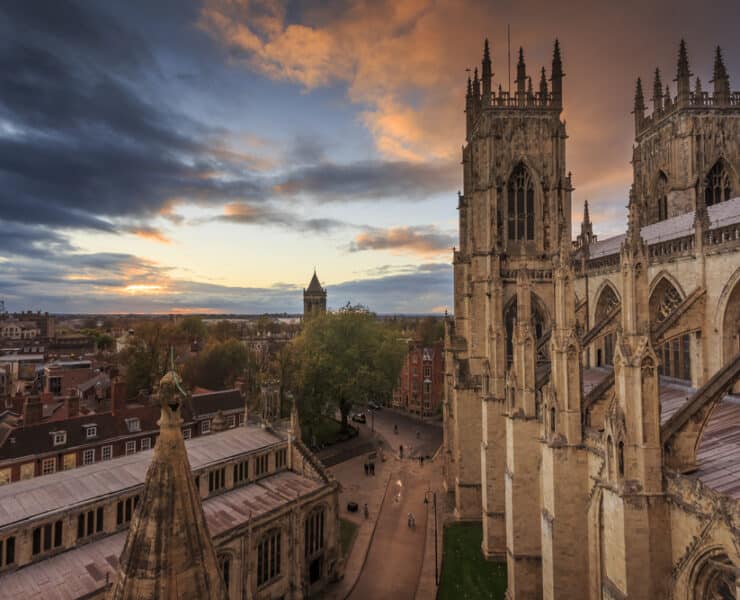 sunset picture of york minster