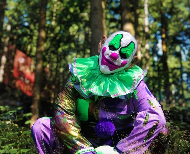 ffear fforest clown in grasss