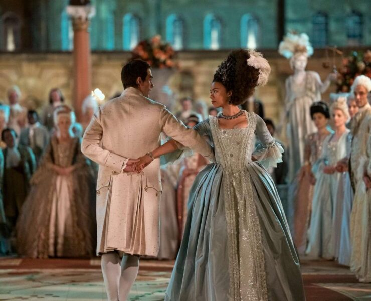 Queen Charlotte and King George dancing in Blenheim palace