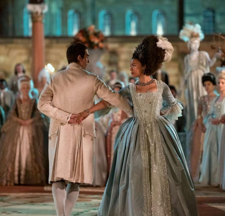 Queen Charlotte and King George dancing in Blenheim palace