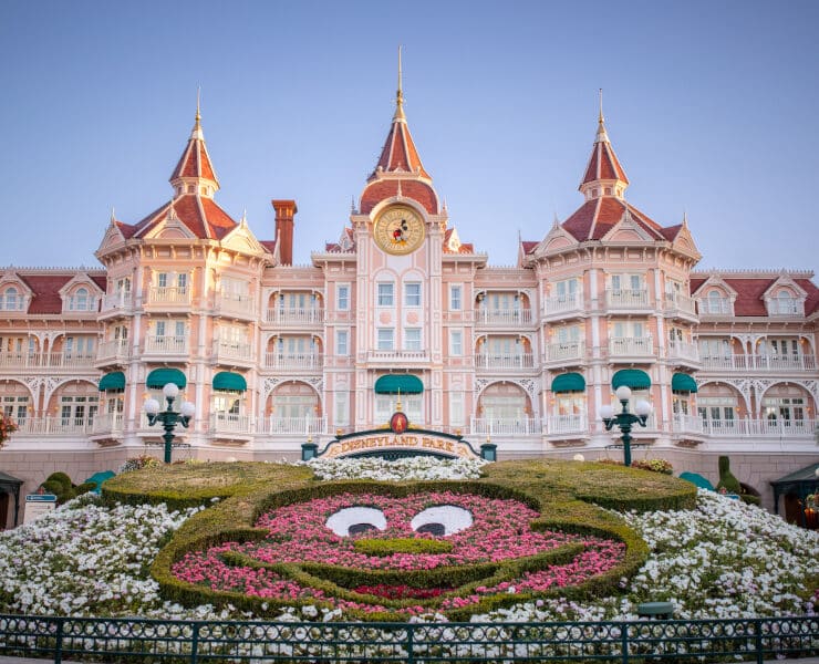 disneyland hotel on a sunny morning