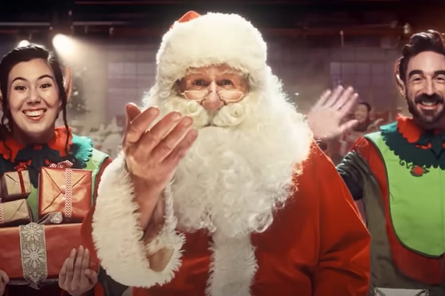 father christmas and his elves