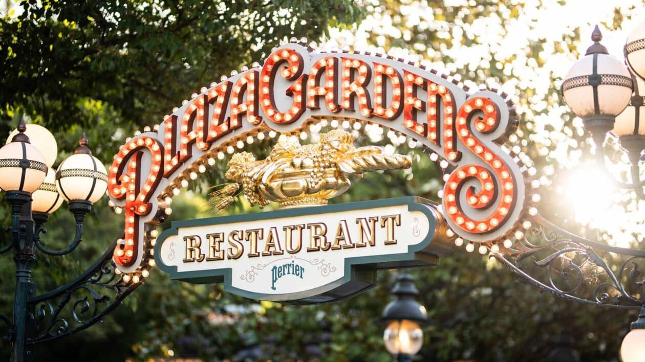 Plaza gardens restaurant outdoor sign