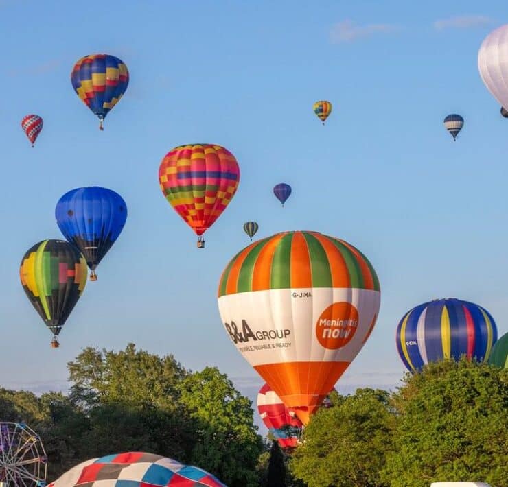 hot air balloons in the sky