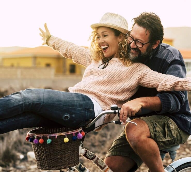 parents on a bike ride