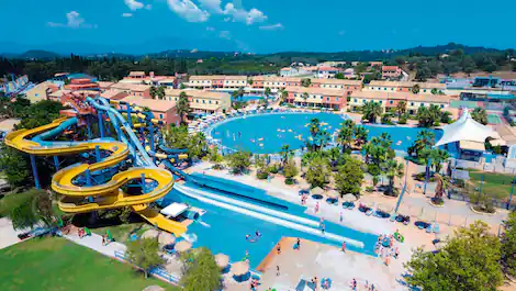 massive waterslide with2 big pools