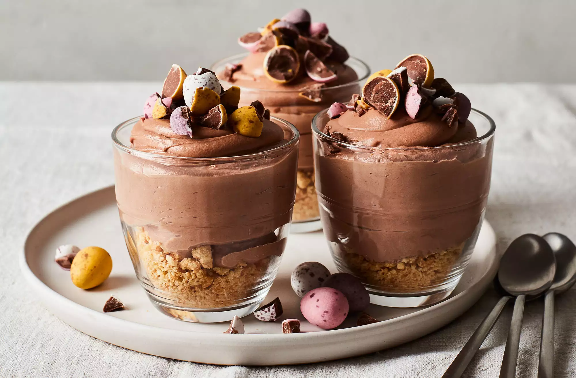 chocolate cheesecake pots