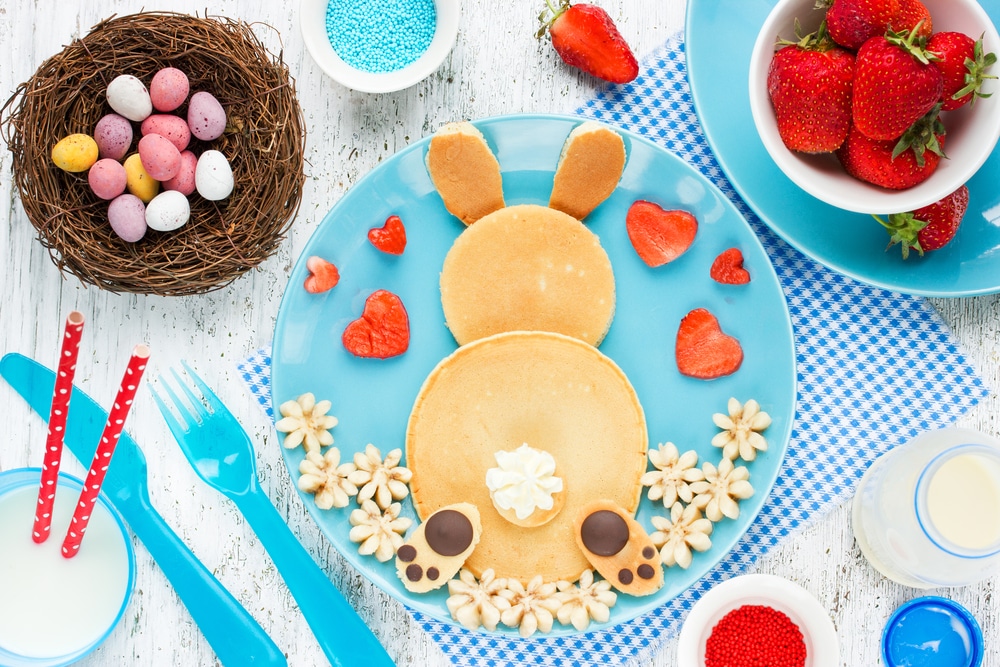easter bunny pancakes